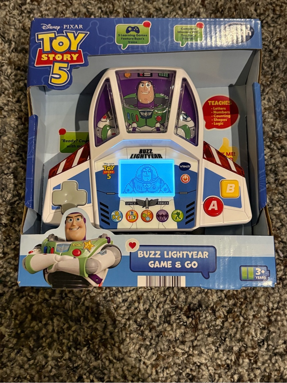 Buzz Lightyear Game & Go Handheld Learning Toy - Blue/White